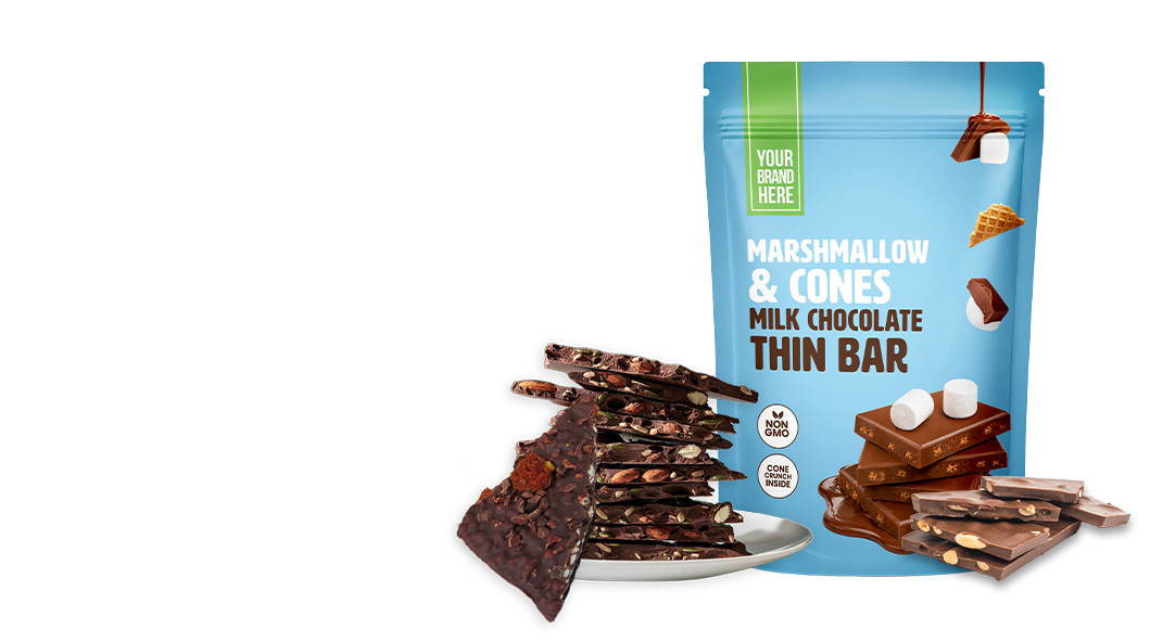 PRIVATE LABEL CHOCOLATE THIN BARS