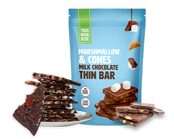 PRIVATE LABEL CHOCOLATE THIN BARS
