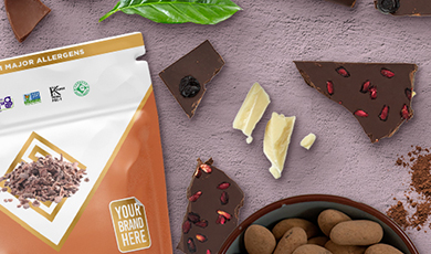 Productos de chocolate organico para marcas blancas