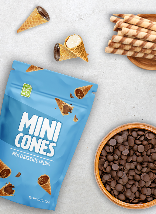 Productos de chocolate convencionales para marcas blancas