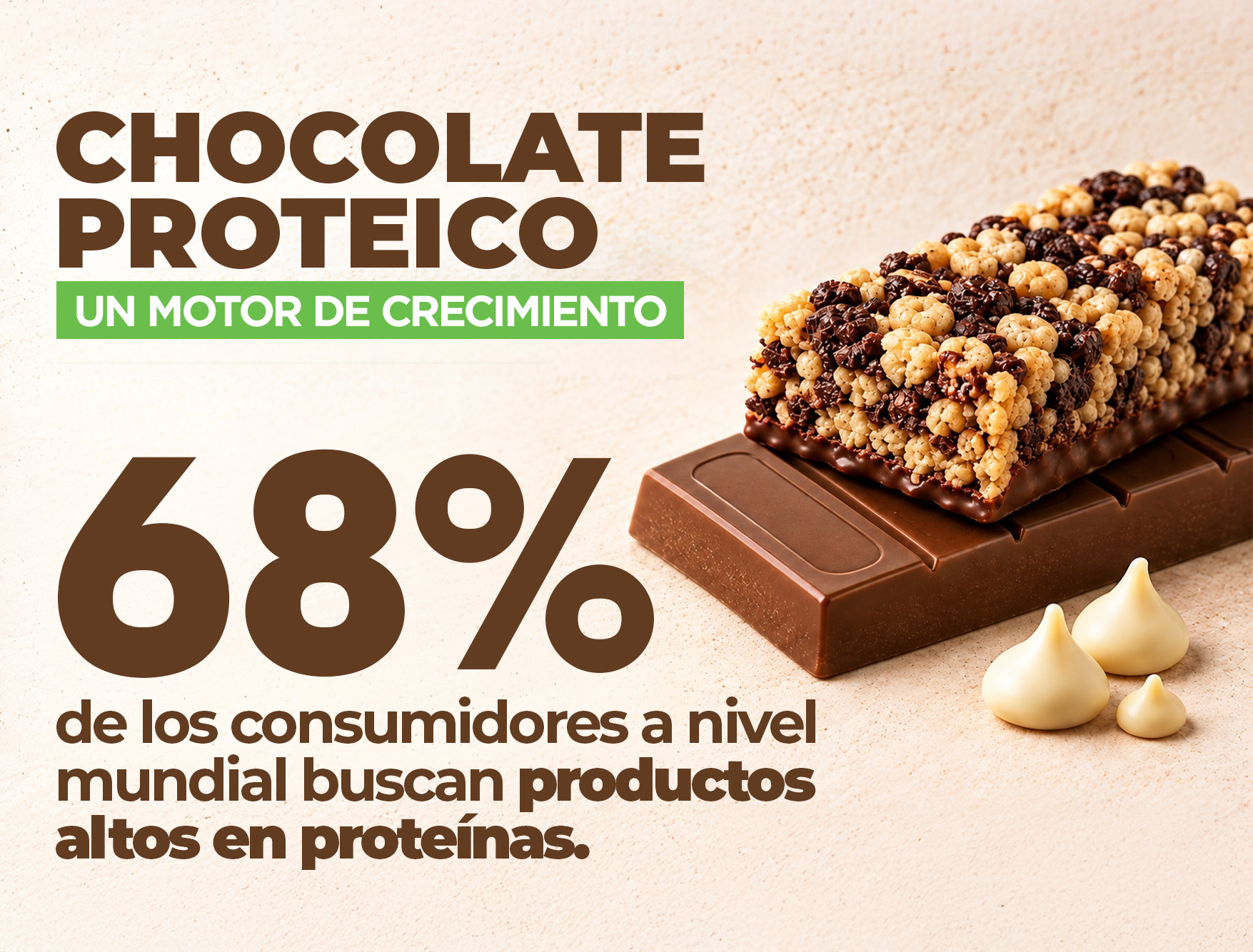 Chocolate proteico: cómo combinar proteína, sabor y textura