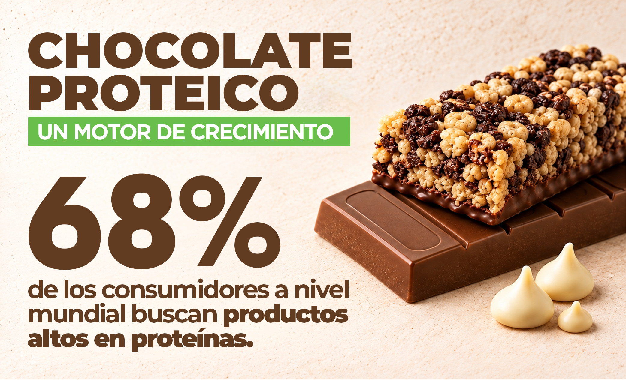 Chocolate proteico: cómo combinar proteína, sabor y textura